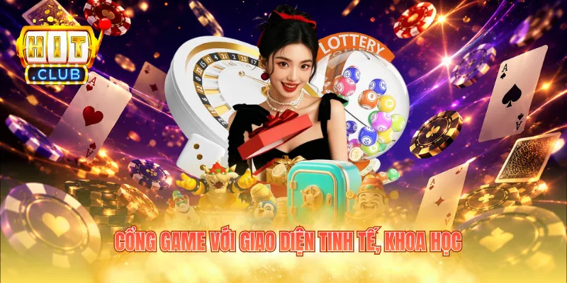 Cổng game với giao diện tinh tế, khoa học
